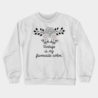 Cozy Country House Design Black Crewneck Sweatshirt